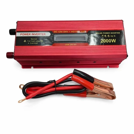 اینورتر برق 2000 وات خودرو و خورشیدی(مبدل 12V و 24V به 220V + USB)